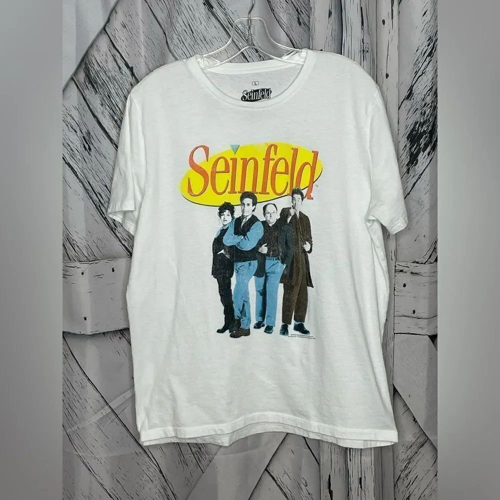 Seinfeld Tee White Unisex Size L